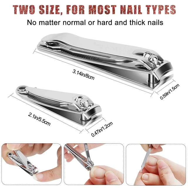 Alt view image 2 of 7 - Stainless Steel Nail Clipper Set with File for Men Women