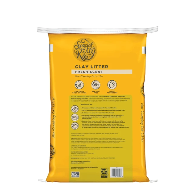 Alt view image 5 of 7 - Special Kitty Non-Clumping Clay Cat Litter Fresh Scent, 25lb Bag, 1 Count