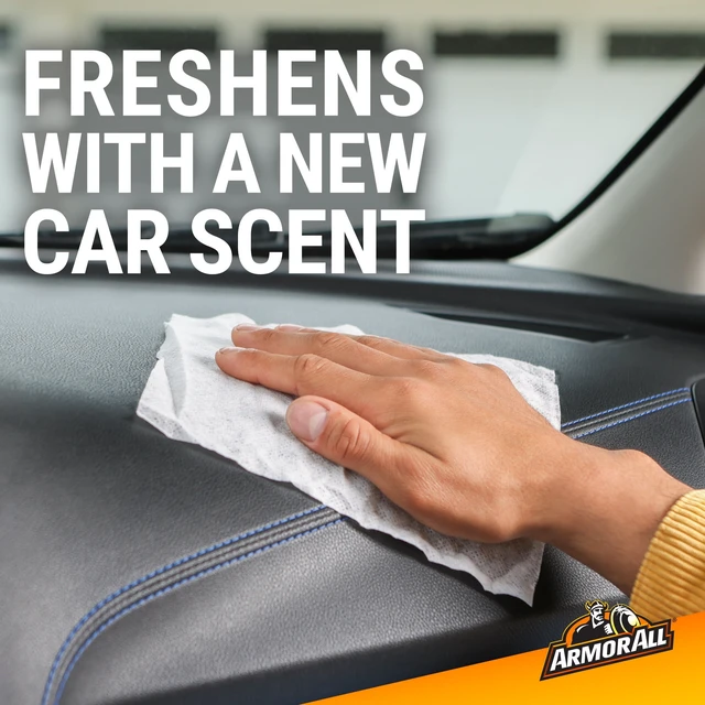 Alt view image 2 of 5 - Armor All Car Interior Protectant Wipes, New Car Scent, 25 Count