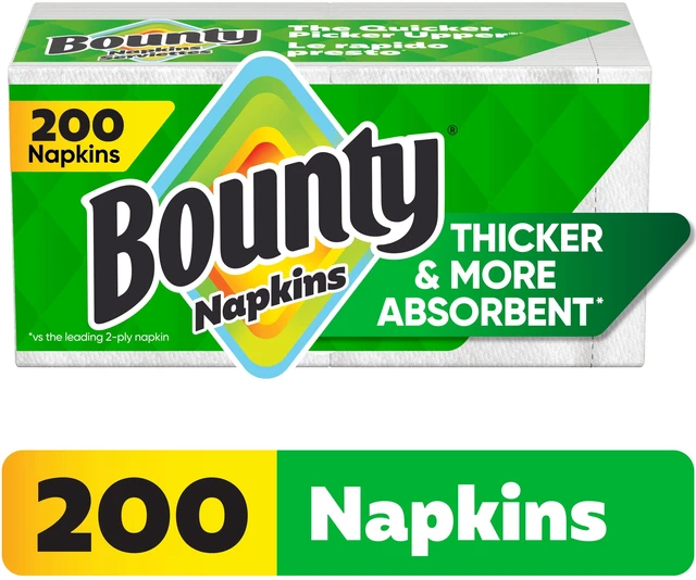Main image of Bounty Paper Napkins White 200 Count