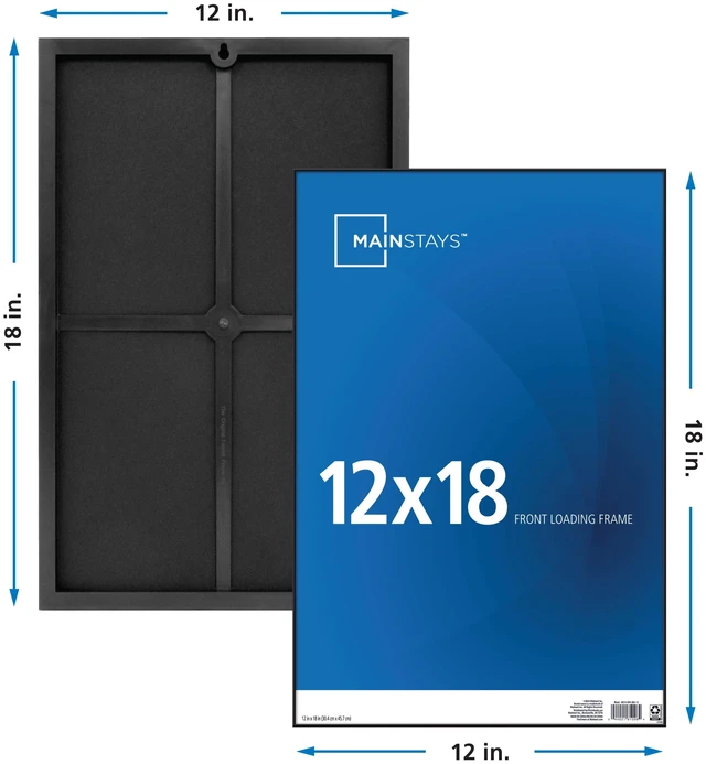 Alt view image 6 of 6 - Mainstays 12 x 18 Black Front-Loading Picture Frame