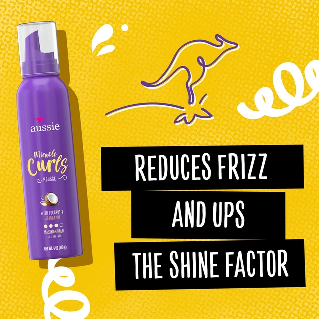 Alt view image 2 of 6 - Aussie Miracle Curls Styling Mousse with Coconut & Jojoba Oil for Curly Hair Unisex 6.0oz