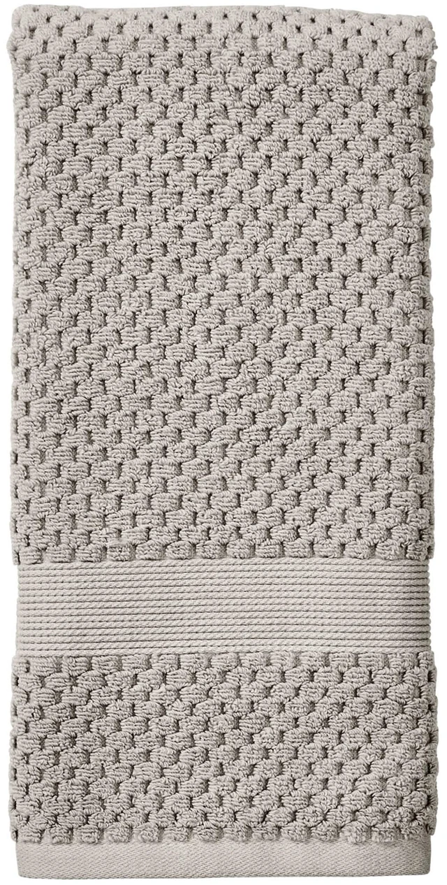 Main image of Better Homes & Gardens Signature Soft Cotton Popcorn Textured Hand Towel, Soft Silver