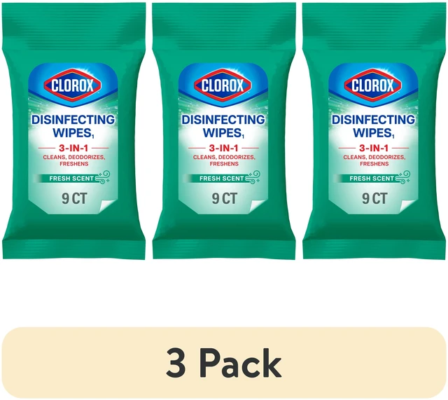 Main image of Clorox Disinfecting Wipes to Go Pack (3 Pack), Bleach Free, Fresh Scent, 9 Count