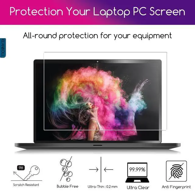 Alt view image 3 of 5 - 16" Tempered Glass Laptop Screen Protector for 16-inch 16:10 Aspect Ratio Screen HP/Dell/Lenovo/Asus/Acer/Samsung/Sony/MSI/LG/jumper/Razer Blade 16 inch Laptop.9H Hardness,