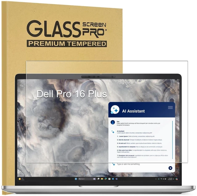 Main image of KEANBOLL Dell 16-Inch Laptops Tempered Glass Screen Protector Compatible with Dell 16 Laptop DC16250 / DC16251 / DC16255 / DC16256Anti-Scratch, HD Clear, Bubble-Free