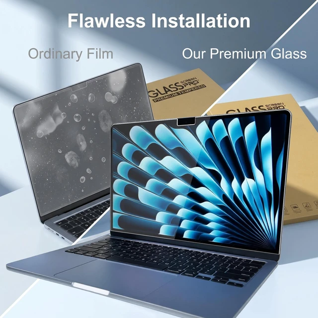Alt view image 4 of 5 - KEANBOLL 2 Pack Tempered Glass Screen Protector for New Apple 2026 MacBook Neo 13 inch (Model: A3404) Laptop with A18 Pro Chip 13-lnch Laptop, 9H Hardness, Anti Scratch, Bubble Free