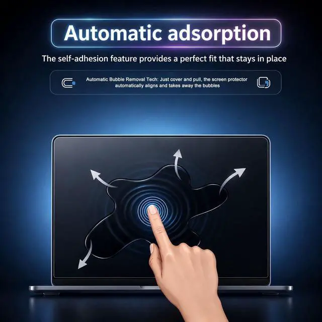 Alt view image 5 of 5 - Tempered Glass Screen Protector for Lenovo ideapad 5/5i Pro 16 & Slim 3/5/7 16 & Flex 5 16, Yoga 7i 2-in-1 16, & Gaming 16, Lenovo Thinkpad T16/P16/Z16, & Legion 16, 9H, 16 inch Anti Fingerp