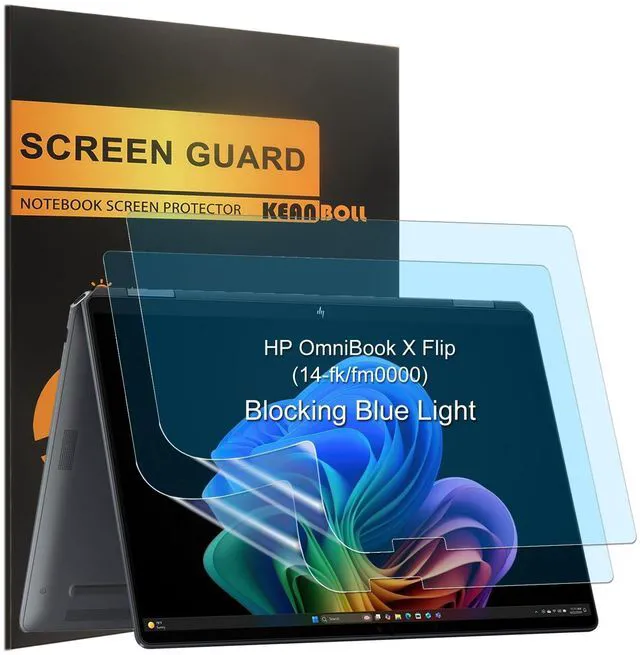 Main image of KEANBOLL 2 Pack Anti Blue Light Glare (Matte) Screen Protector for 2026-2025 HP OmniBook X Flip 14" 2-in-1 Touchscreen Laptop (14-fm0000, 14-fk0000, 14-kc0000, 14-kb0000)