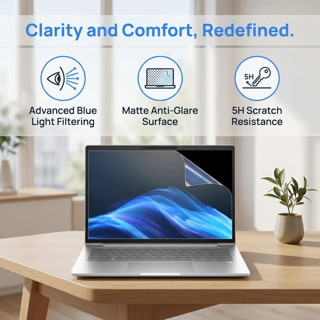 Alt view image 3 of 5 - KEANBOLL 2 Pack Anti Blue Light Glare (Matte) Screen Protector for 2026-2025 HP OmniBook X Flip 14" 2-in-1 Touchscreen Laptop (14-fm0000, 14-fk0000, 14-kc0000, 14-kb0000)