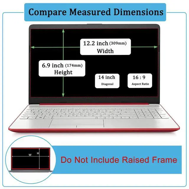 Alt view image 2 of 5 - YINOVEEN 2 Pack 14" Screen Protector