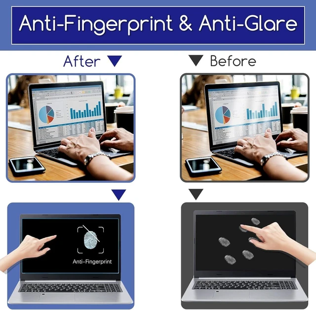 Alt view image 3 of 5 - 2 Pack Screen Protector for Lenovo Yoga Pro 7i Aura Edition 15.3-Inch Copilot+ PC Touchscreen Laptop Screen Protector (15IPH11 / 83SN), Anti Blue Light Glare and Anti Fingerprint (Matte) Shield