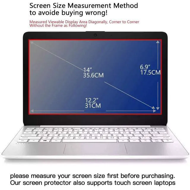 Alt view image 2 of 5 - 2 Pack 14" Laptop Screen Protector Eye Protection Anti Glare Anti Blue Light Screen Protector for 14 Inch with 16:9 Aspect Ratio Laptop