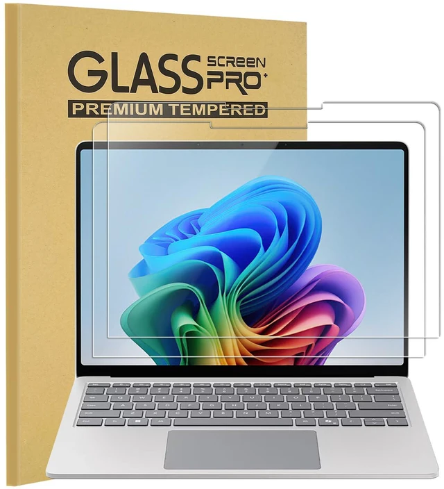 Main image of KEANBOLL 2-Pack Tempered Glass Screen Protector for Microsoft Surface Laptop 7 13.8 Inch 2025-2024 ^^ Surface Laptop 8 13.8 Inch 2026 9H Hardness, Anti-Scratch, Ultra HD & Surface Pen Support
