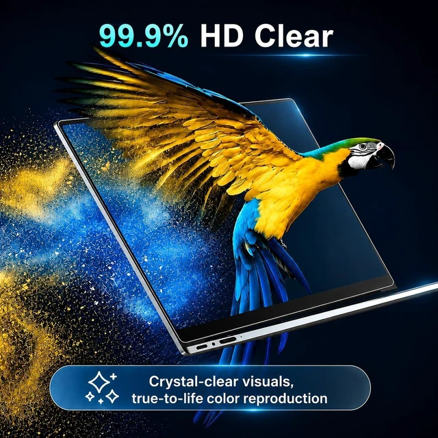Alt view image 4 of 5 - (2-Pack) 14" Laptop Screen Protector Tempered Glass for 14 HP/Dell/ASUS/Samsung/Lenovo/Acer/MSI/LG and All Other Brands 14" 16:9 Laptop, 9H Hardness, Anti-Fingerprint, No Bubbl
