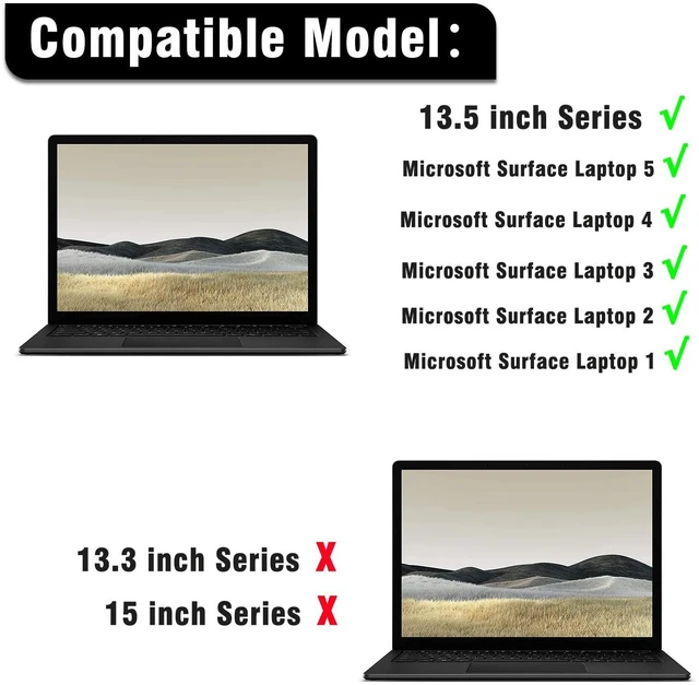 Alt view image 2 of 5 - 2 Pack Tempered Glass Screen Protector Compatible with 2024 Microsoft Surface Laptop 6 13.5" / Surface Laptop 5/4/3 (13.5 inch ), Ultra Clear & 9H Hardness & Scratch Resistant & Easy Installat