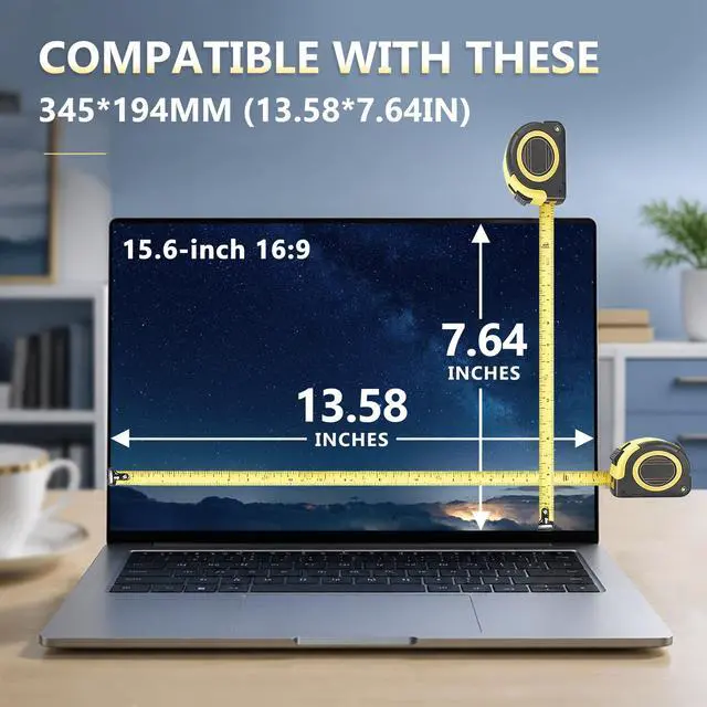 Alt view image 2 of 5 - YongMai 2 Pack 15.6 Inch 16:9 Anti Blue Light Laptop Screen Protector