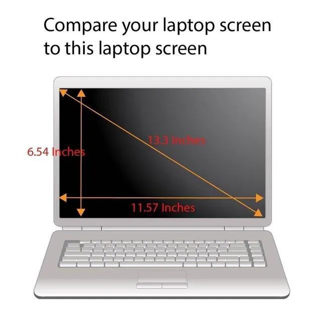 Alt view image 4 of 5 - Tempered Glass Screen Protector for 13.3 Inches Laptop, 9H Hardness and Crystal Clear, Compatible with Any 13.3 inch Touch Screen Laptop