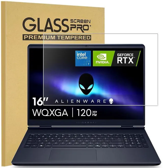 Main image of KEANBOLL Tempered Glass Screen Protifier Designed for Alienware 16 Aurora 16-inch Laptop (Models: AC16250) ^^ 9H Hardness, Anti-Scratch, HD Clarity Protection
