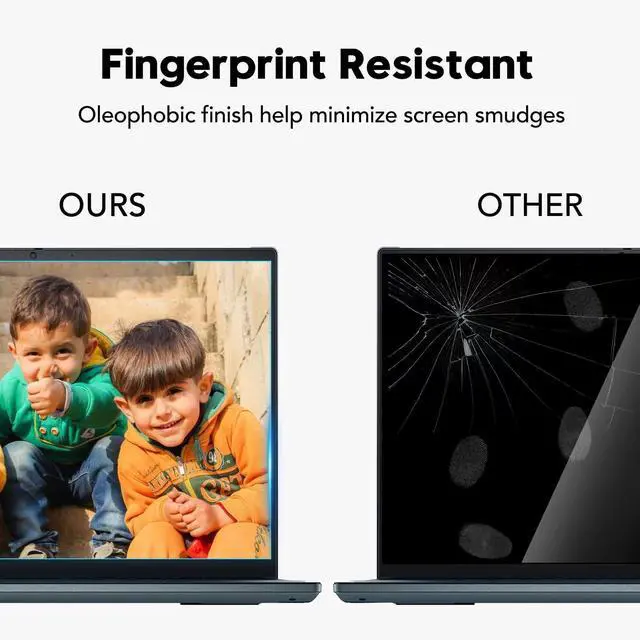 Alt view image 3 of 5 - YongMai 17-inch 16:10 Universal Laptop Screen Protector with Tempered Glass