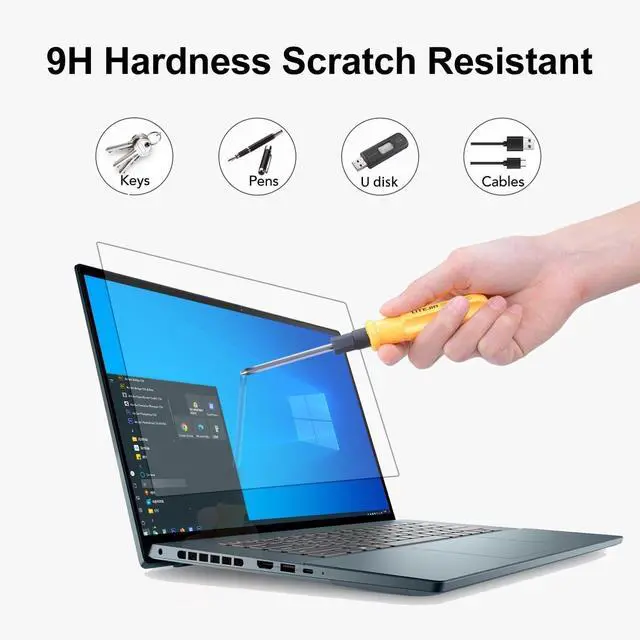 Alt view image 4 of 5 - YongMai 17-inch 16:10 Universal Laptop Screen Protector with Tempered Glass