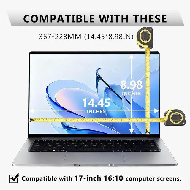 Alt view image 2 of 5 - 17-inch universal laptop screen protector, tempered glass material 16:10