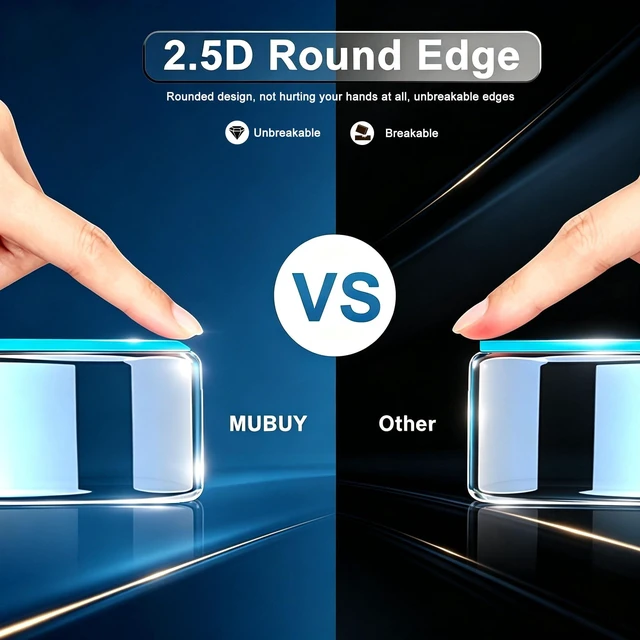 Alt view image 4 of 5 - MUBUY-GOL Tempered Glass Screen Protector for Alienware 16 Aurora 16-inch Laptop (AC16250) 9H Hardness, Anti-Scratch, HD Clarity Protection