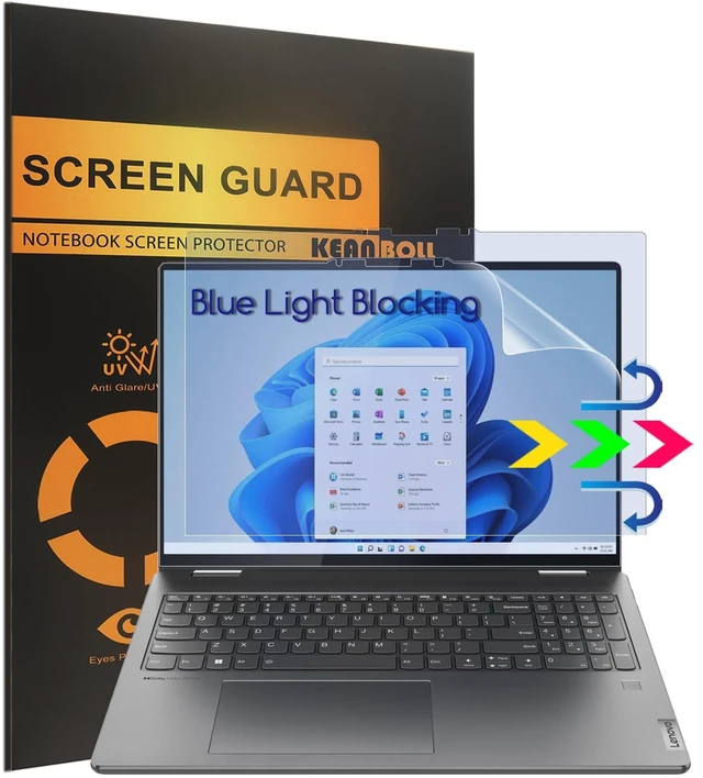 Main image of KEANBOLL 2 Pack Designed for 2024 Lenovo Yoga Pro 9i 16" / Lenovo Yoga Pro 9 16" Laptop Screen Protector (16 inch),Blue Light Blocking Anti Glare (Matte) Shield