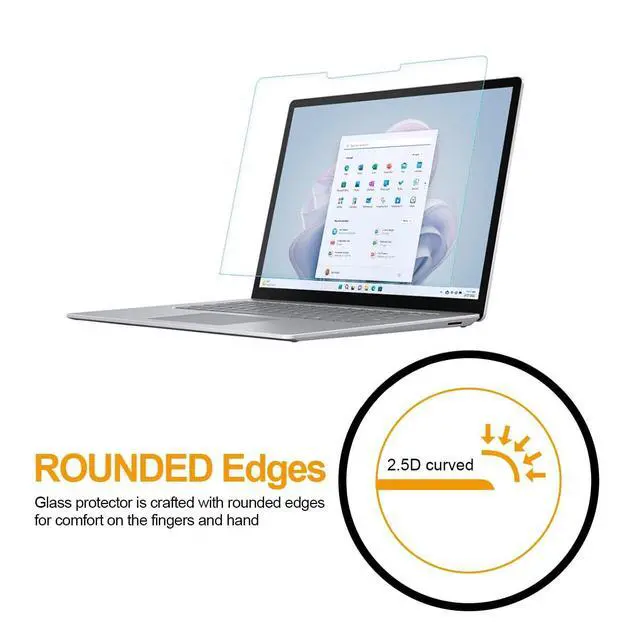 Alt view image 3 of 5 - Supershieldz Designed for Microsoft Surface Laptop 6/5/ 4/3 (15 inch) Tempered Glass Screen Protector, Anti Scratch, Bubble Free