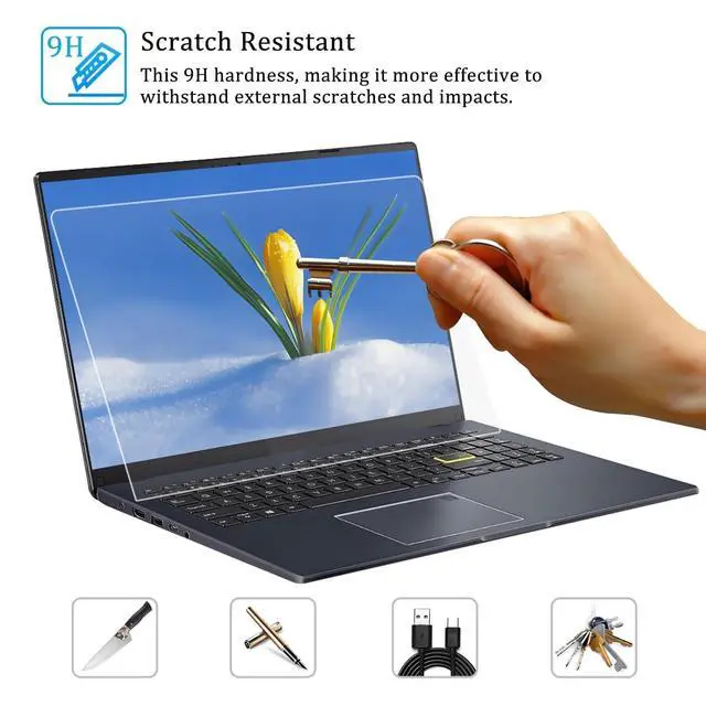 Alt view image 3 of 5 - i-Tensodo 2 Pack Tempered Glass Screen Protector for Lenovo IdeaPad Flex 5/ 5i 14 2-in-1 Laptop, 9H, Anti-Scratch