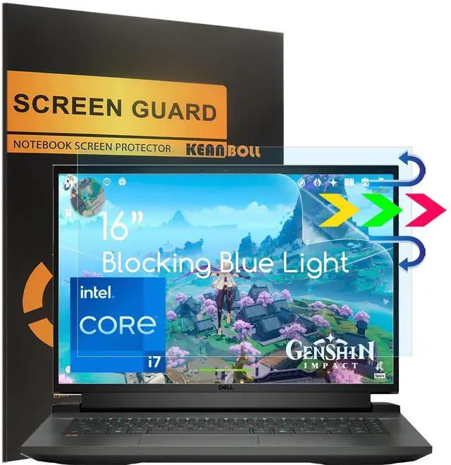 Main image of 2 Pack Blocking Blue Light Screen Protector for Dell Inspiron 7000 Series 7640 7635 7630 7620 7610 2-in-1 16" Laptop & Dell G16 7000 7630 7620 16" Gaming Laptop,Eye Protection Anti Blue Light Sh