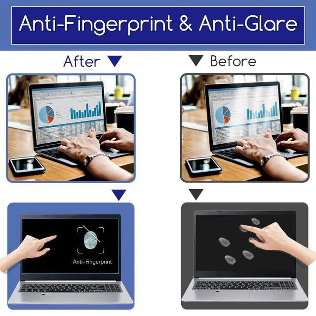 Alt view image 5 of 5 - 2 Pack Blocking Blue Light Screen Protector for Dell Inspiron 7000 Series 7640 7635 7630 7620 7610 2-in-1 16" Laptop & Dell G16 7000 7630 7620 16" Gaming Laptop,Eye Protection Anti Blue Light Sh