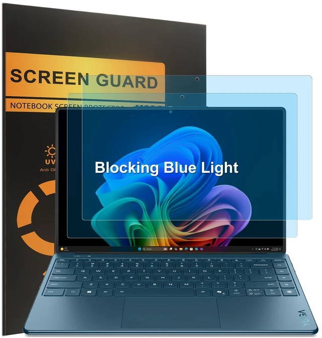 Main image of 2-Pack Blocking Blue Light Screen Protector for 2025 New Lenovo Yoga Slim 9i Copilot+ (14ILL10) Laptop, Anti Blue Light Glare and Anti Fingerprint (Matte) Shield - Not suitable for Yoga 9i 2-in-1