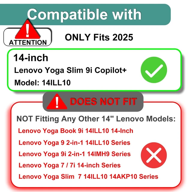 Alt view image 2 of 5 - 2-Pack Blocking Blue Light Screen Protector for 2025 New Lenovo Yoga Slim 9i Copilot+ (14ILL10) Laptop, Anti Blue Light Glare and Anti Fingerprint (Matte) Shield - Not suitable for Yoga 9i 2-in-1