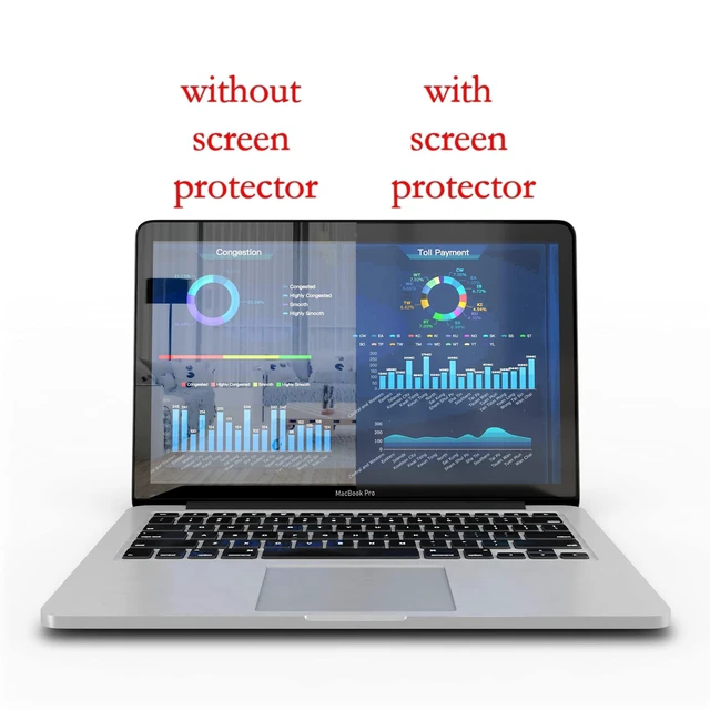 Alt view image 2 of 5 - Anti Blue Light Screen Protector (2 Pack) for Newest MacBook Air 13 (Released in 2018-2021), Filter out Blue Light and relieve computer eye strain to help you sleep better