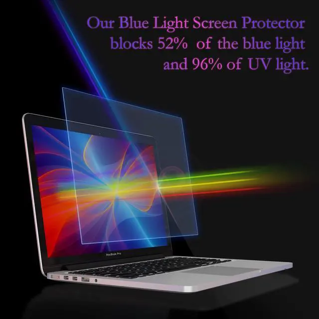 Alt view image 3 of 5 - Anti Blue Light Screen Protector (2 Pack) for Newest MacBook Air 13 (Released in 2018-2021), Filter out Blue Light and relieve computer eye strain to help you sleep better