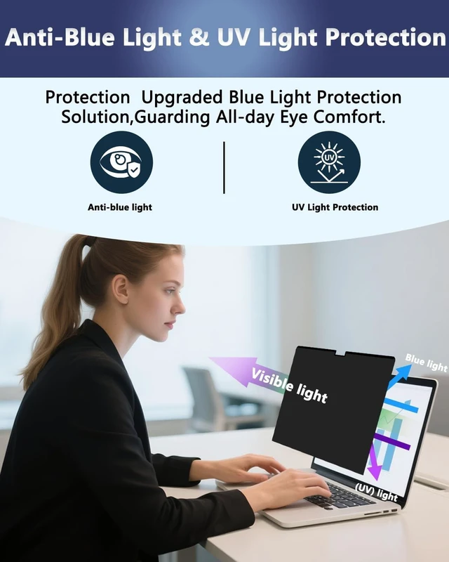 Alt view image 5 of 5 - Magnetic Privacy Screen Protector for MacBook Air 13.6/13 Inch (2022-2026)