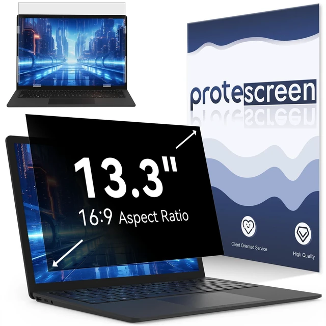 Main image of 13.3 Inch Laptop Privacy Screen Compatible With Lenovo Hp Dell Acer Asus Thinkpad Envy Xps, 16:9 Aspect Removable Anti Glare Blue Light Filter Protector,13 in Computer Monitor Privacy S