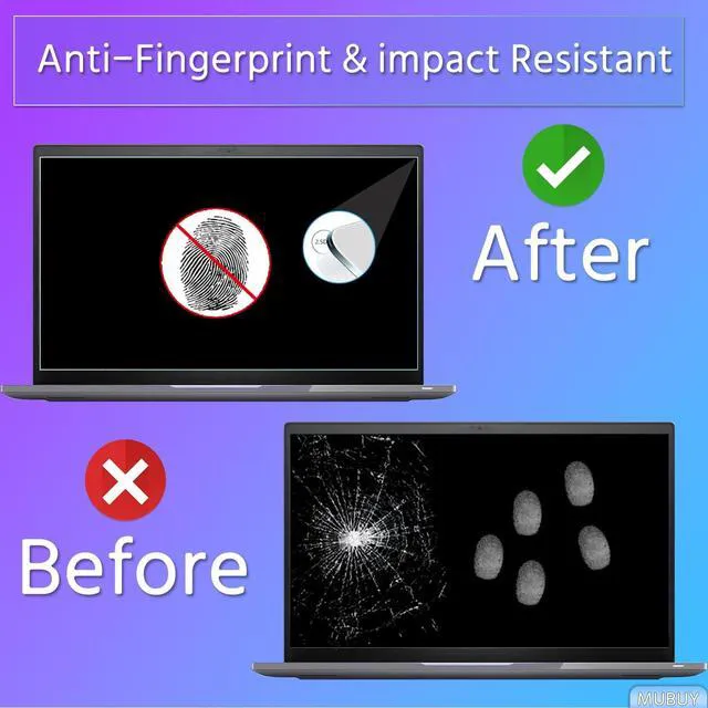 Alt view image 5 of 5 - 2 Pack Tempered Glass Screen Protector for Lenovo Ideapad Flex 5/5i 14 2-in-1 & IdeaPad 5/5i/5x 14 2-in-1 & Flex 5/5i Chromebook Plus 14" Touchscreen Laptop 14 inch, 9H Scratch Resistant Screen F