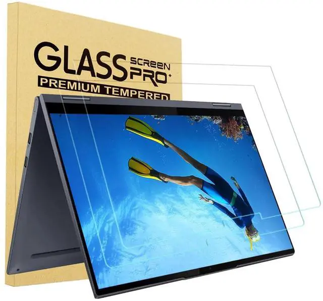 Main image of i-Tensodo 2 Pack 14 inch Tempered Glass Screen Protector for Lenovo Ideapad Flex 5 & 5i 14 2-in-1, IdeaPad 5/5i/5x 14 2-in-1 Laptop, 9H Hardness, Anti-Scratch, Ultra Clear