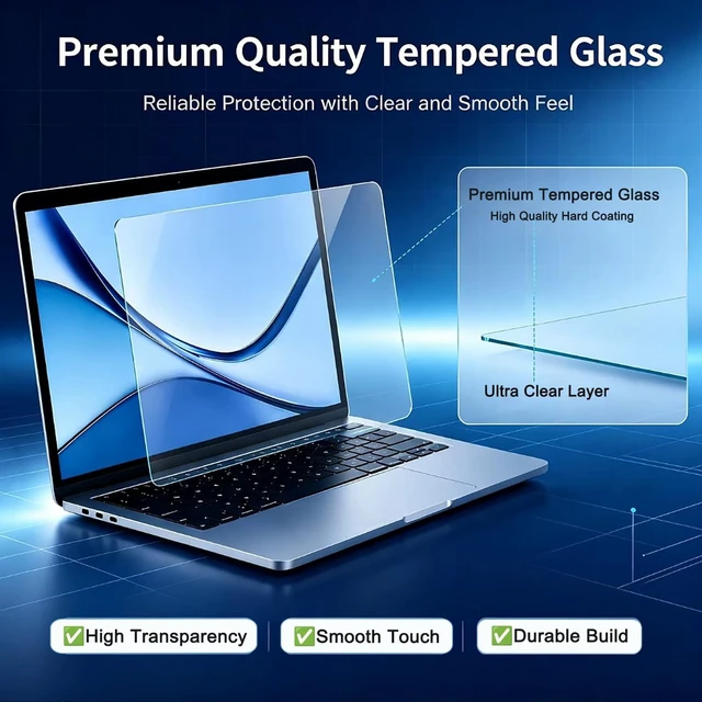 Alt view image 3 of 5 - 2 Pack Tempered Glass Screen Protector for HP OmniBook 5 Next Gen AI 14