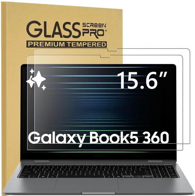 Main image of KEANBOLL 2 Pack Tempered Glass Screen Protector for 15.6" Samsung Galaxy Book5 360 NP750QHA 15.6-Inch Laptop, Ultra Clear Anti Scratch Bubble Free