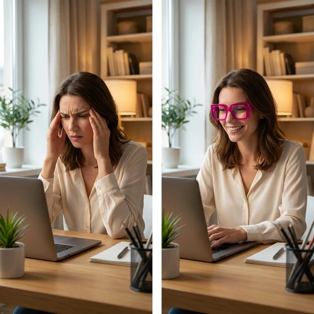 Alt view image 3 of 5 - Eyekepper Blue Light Reading Glasses Women 2.0, Large 6 Pack