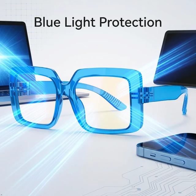 Alt view image 5 of 5 - Eyekepper Blue Light Reading Glasses Women 2.0, Large 6 Pack