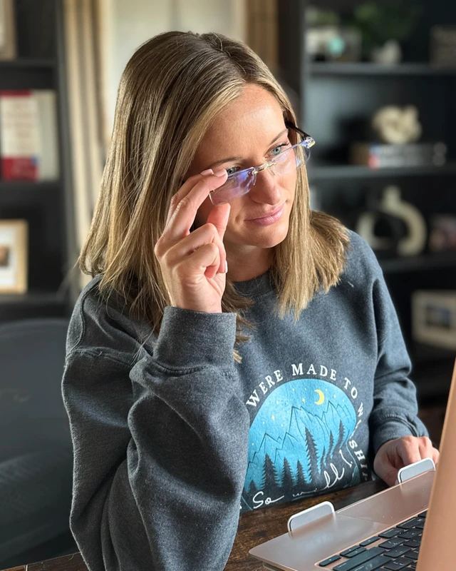 Alt view image 2 of 5 - Clarity Blue Glasses for Women and Men Blue Light Glasses for Reading
