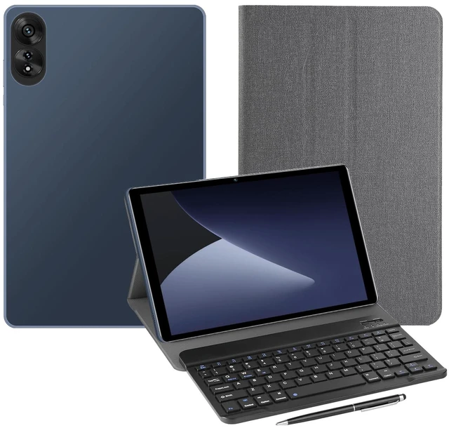Main image of Android Tablet,10.1inch Tablet PC with Keyboard & Cases, 8-Core CPU, T860 GPU, 3GB+128GB(TF 256G), 4G LTE Dual SIM, BT5.0, GPS, WiFi 5, Face Unlock, Dual Cameras, 5000mAh Battery (grey, G1)