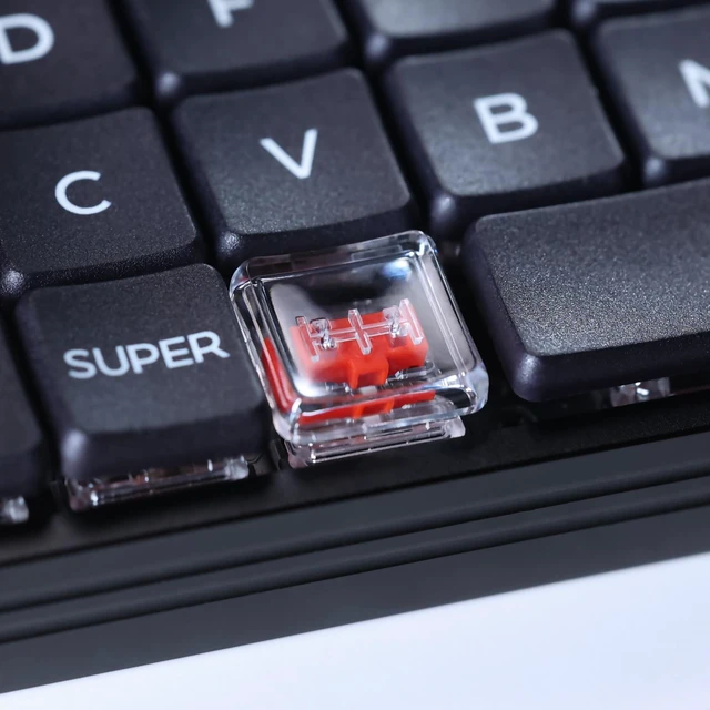 Alt view image 2 of 5 - Chocfox Low Profile PBT Keycaps for Kailh Chocolate Switch Mechanical Keyboard, Transparent,1U-40Pcs