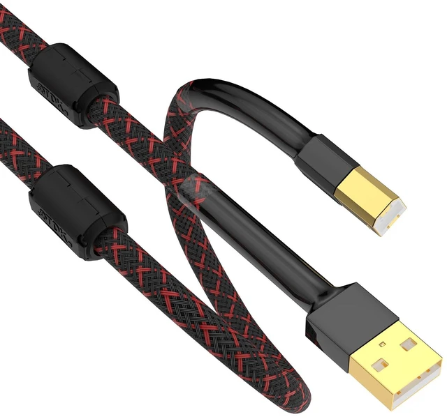 Main image of Tertullus HiFi Audiophile USB Cable USB 2.0 Cable A to B High End Type A Male to Type B Male HiFi Data Transfer Digital Cable for DAC 6.56ft 2m