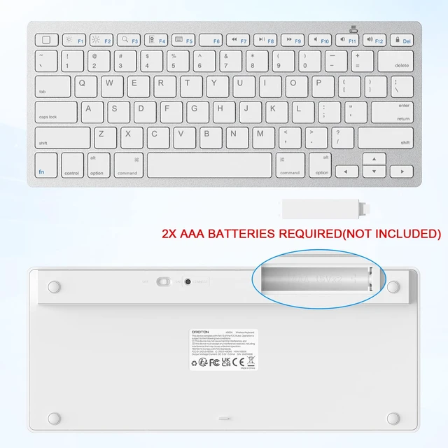 Alt view image 5 of 5 - OMOTON Ultra-Slim Bluetooth Keyboard for iPad,iPad Pro/Air/Mini,iPhone