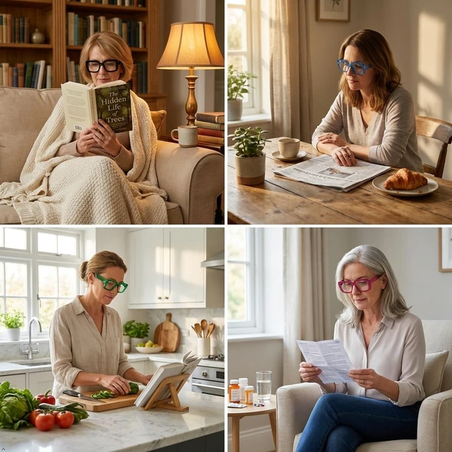 Alt view image 4 of 5 - Eyekepper Blue Light Reading Glasses Women 2.25, Large 6 Pack